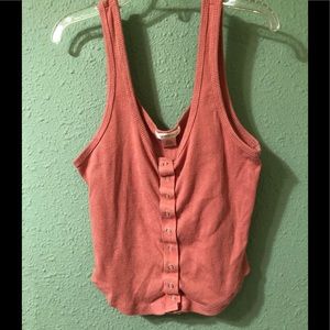 Bozzolo salmon/pink snap up crop top